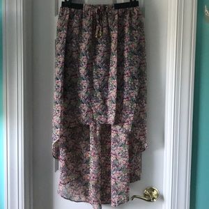 Princess Vera Wang high low floral skirt